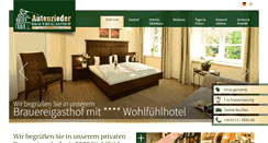 Desktop Screenshot of brauereigasthof-autenried.de