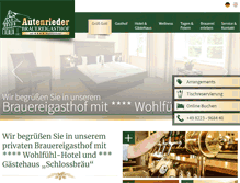 Tablet Screenshot of brauereigasthof-autenried.de